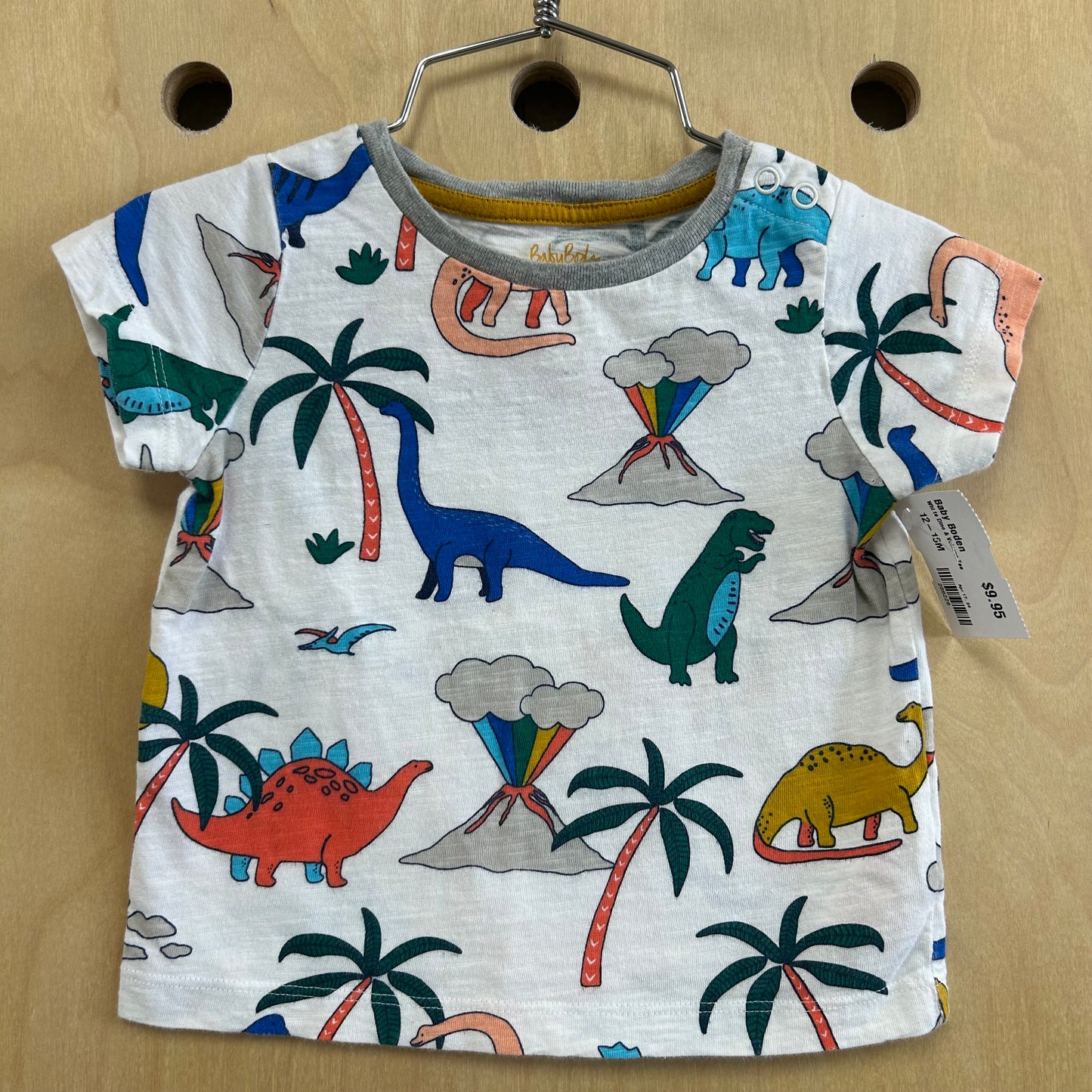 White Dino & Volcano Tee