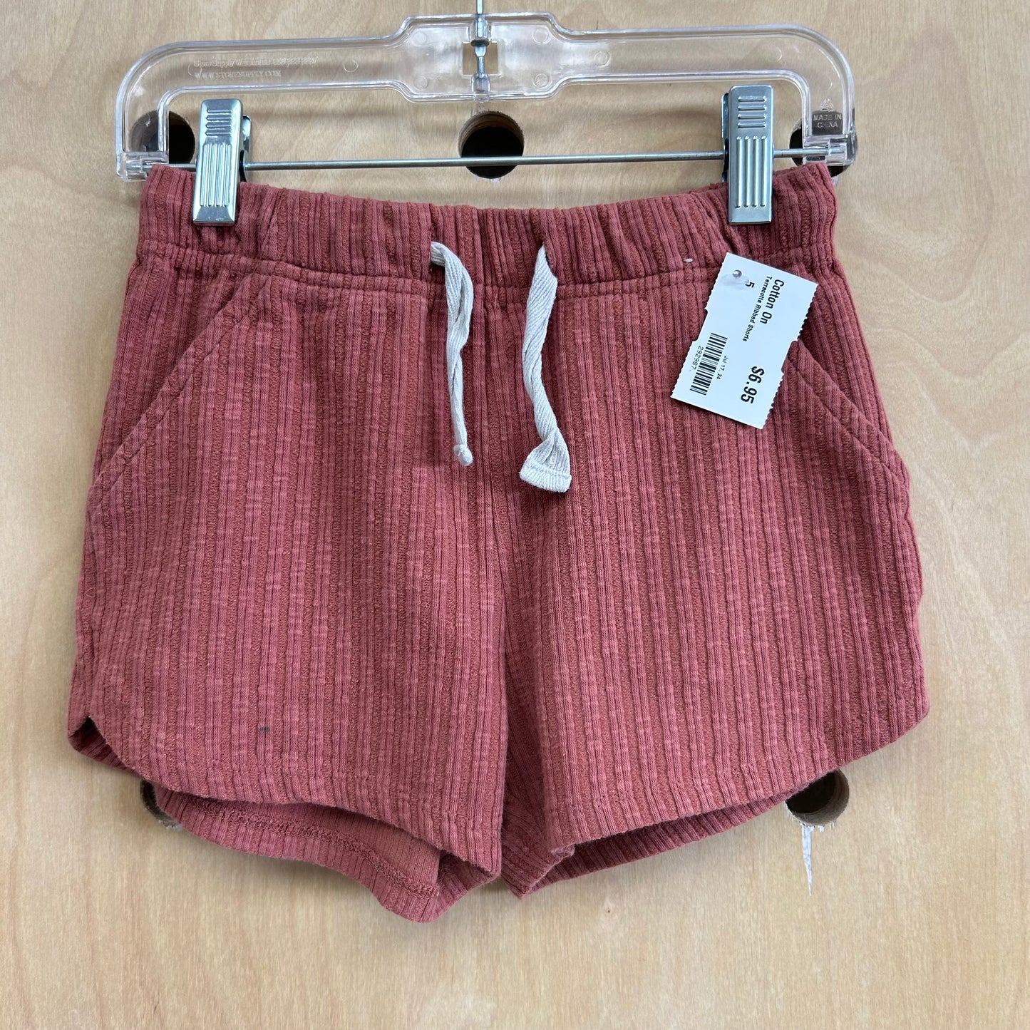 Terracotta Ribbed Shorts