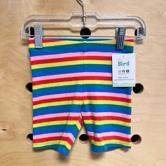 Rainbow Striped Bike Shorts
