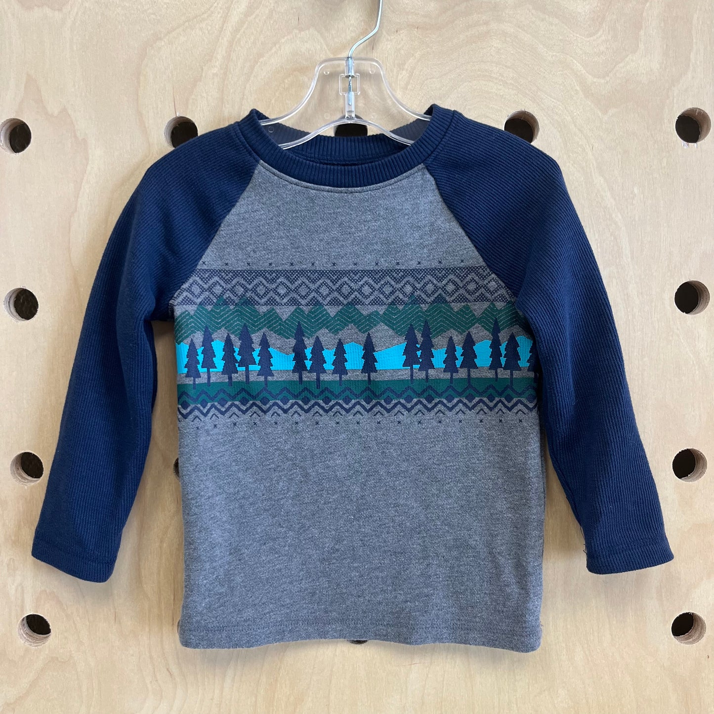 Blue & Grey Pine Trees LS Shirt