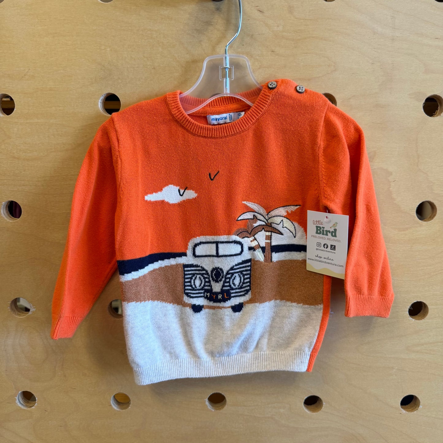 Orange VW Bus Sweater