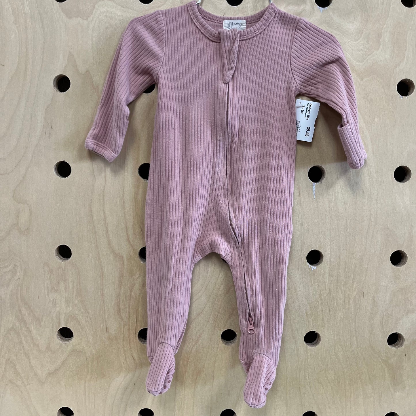 Pink Ribbed Footies