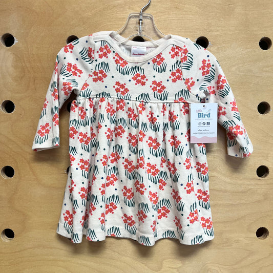 Organic Orange Floral Dress