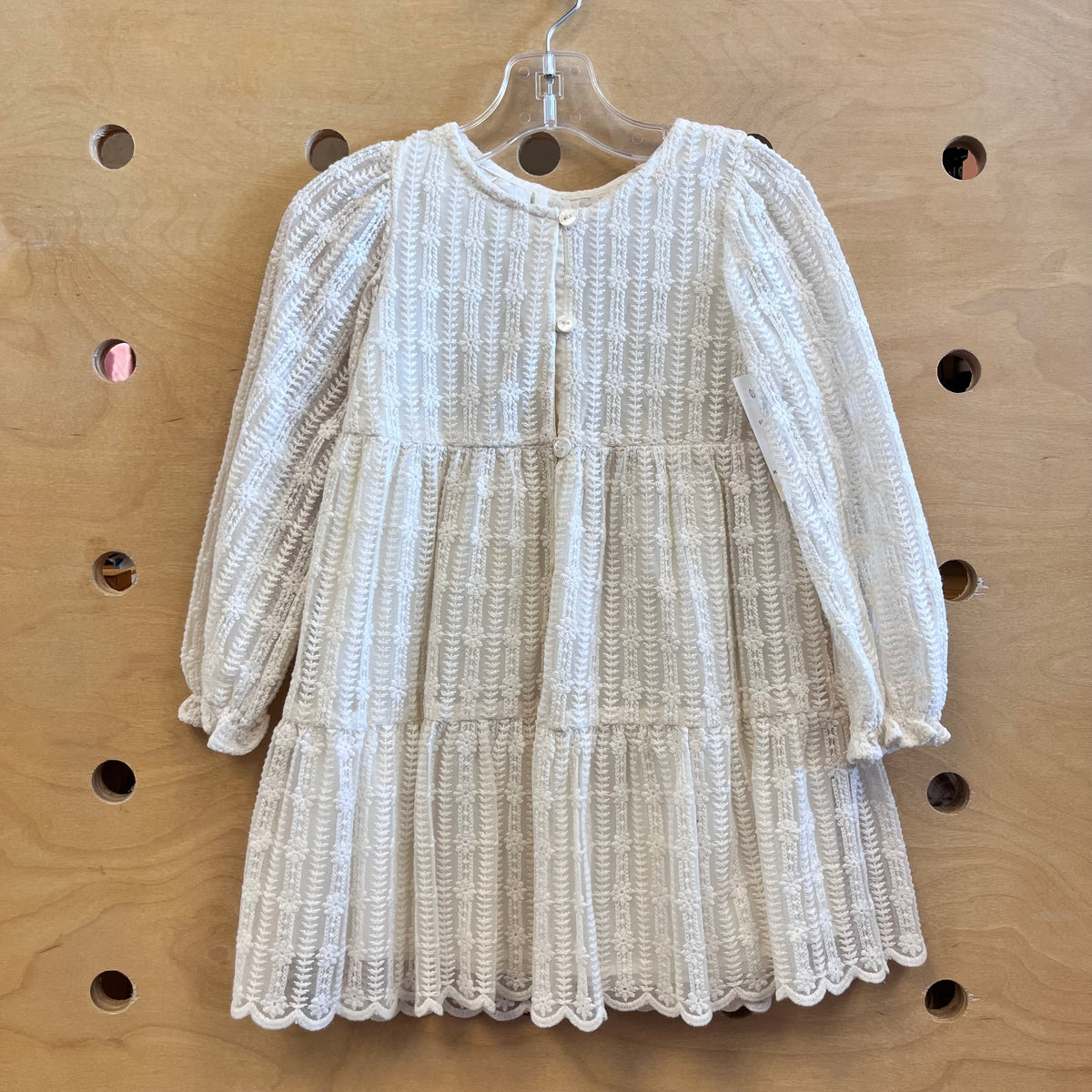 Cream Lace Overlay Dress