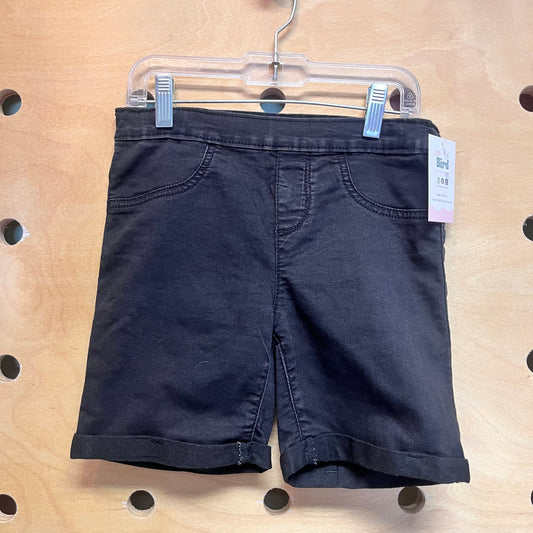 Black Soft Denim Shorts