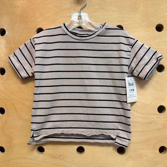 Grey/Black Striped Tee