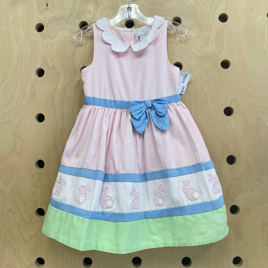 Pink + Blue Bunny Dress