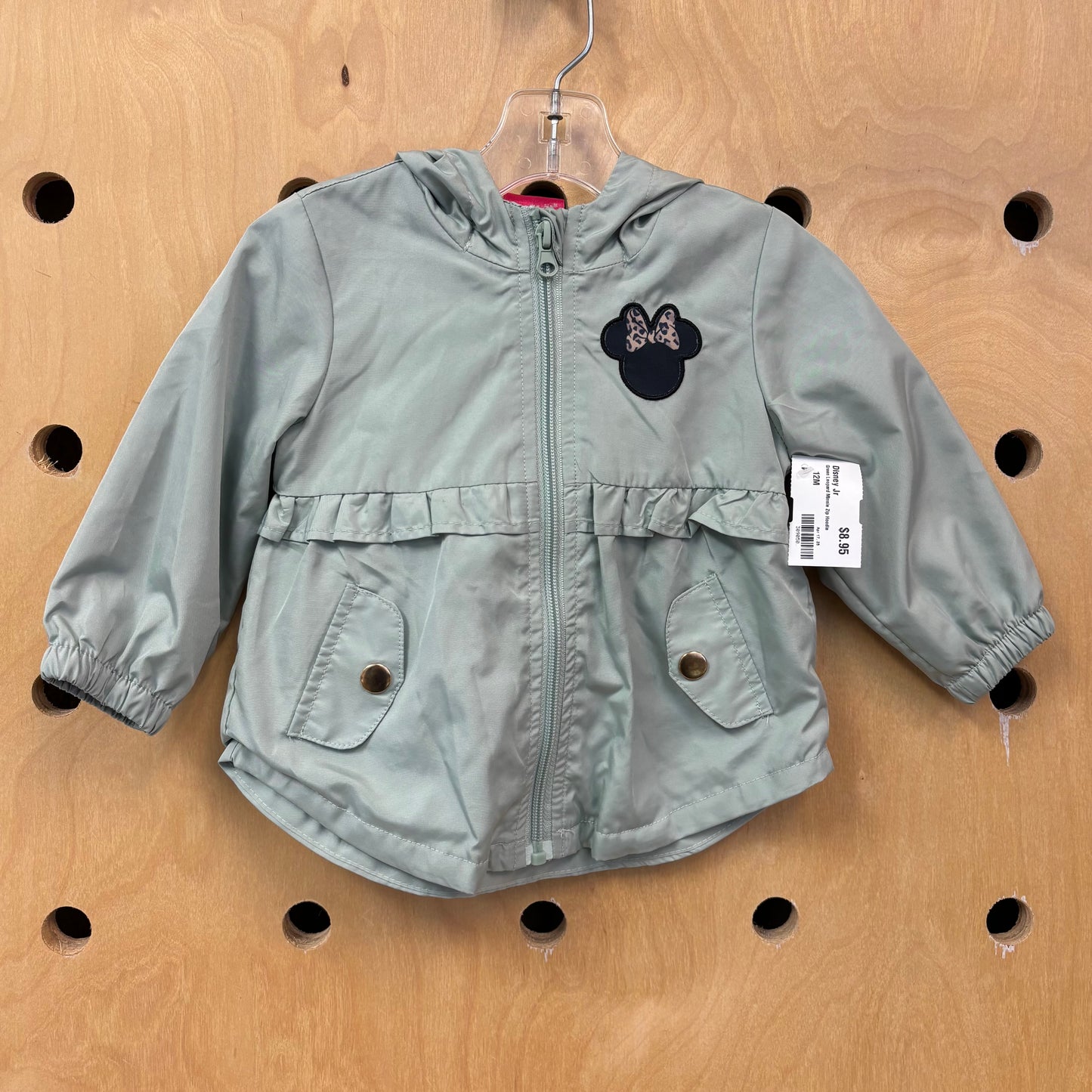 Green Leopard Minnie Zip Hoodie