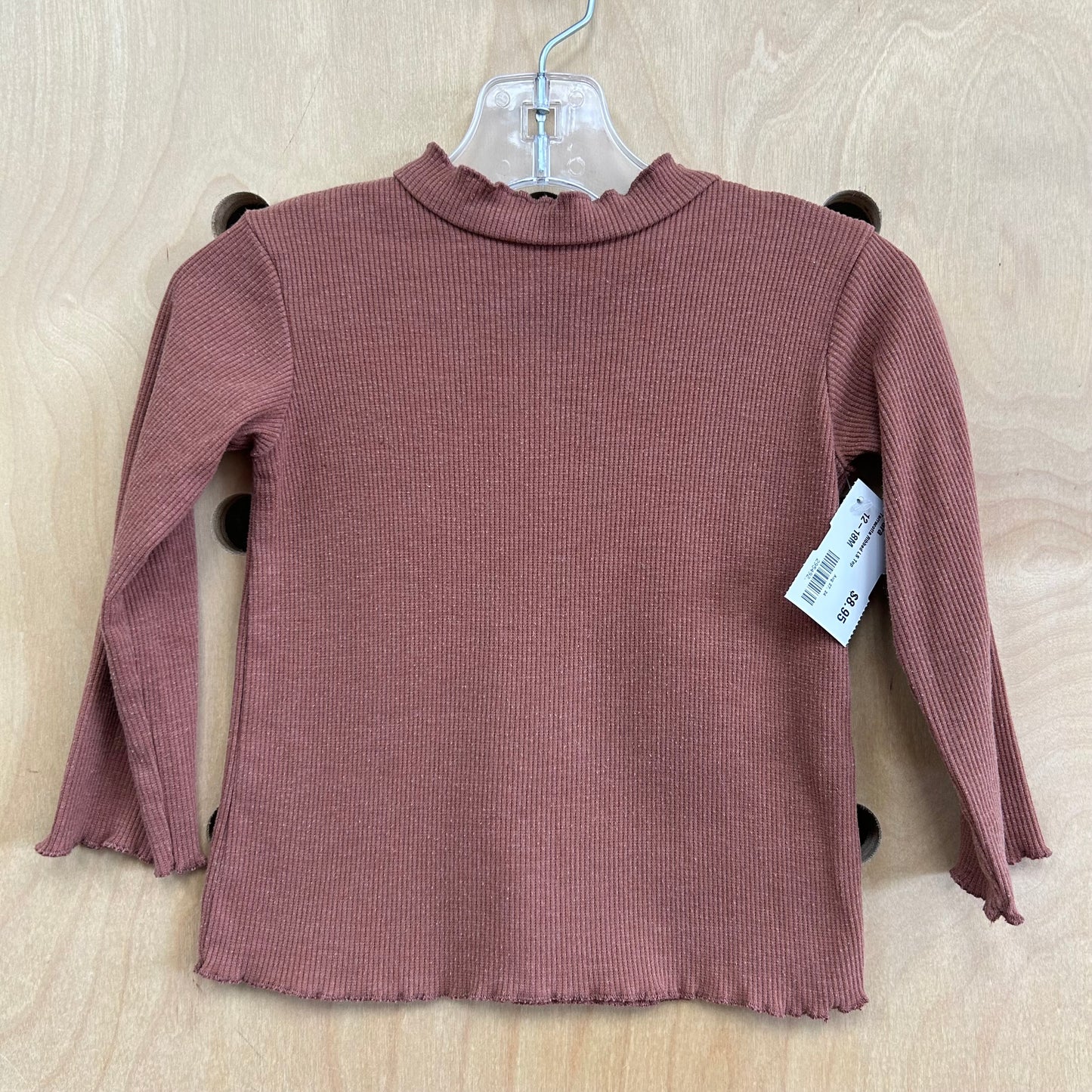 Terracotta Ribbed LS Top