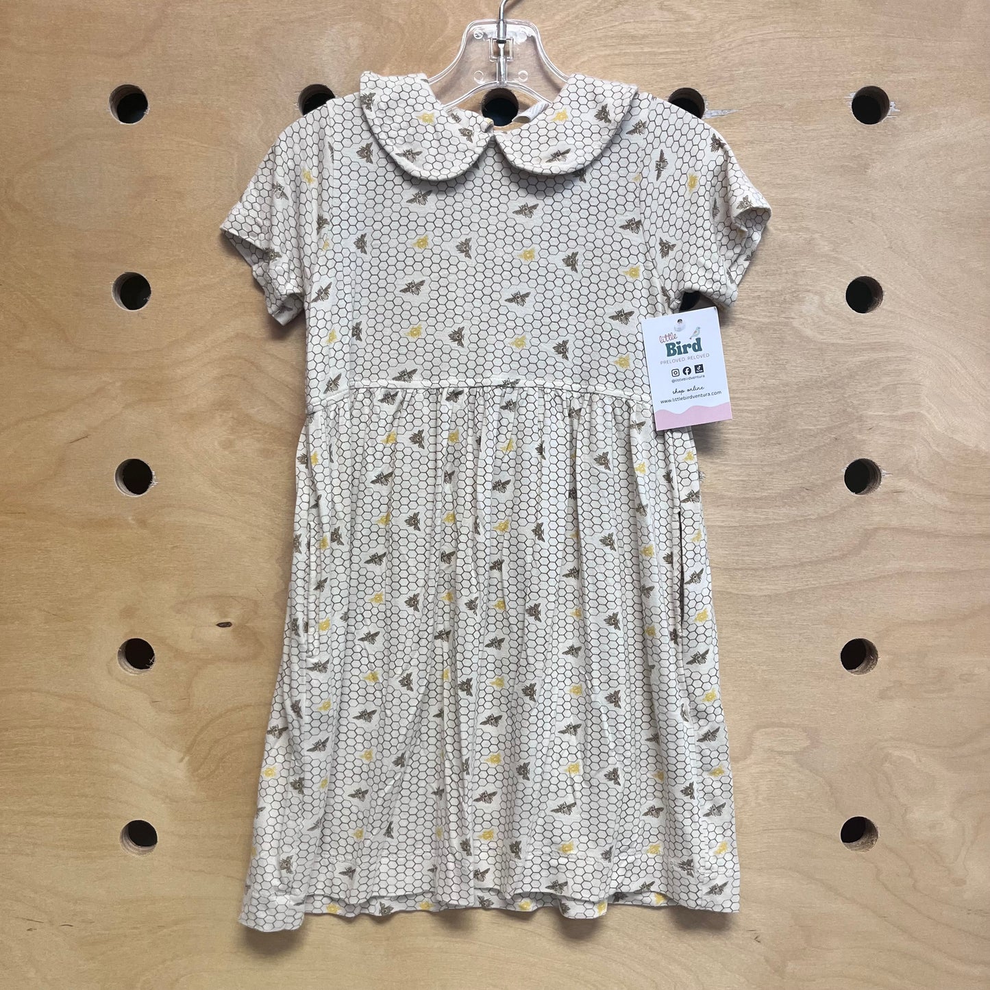 Cream Modal Honeycomb/Bees Dress