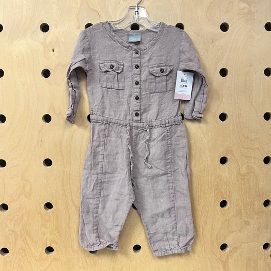 Dusty Lavender Linen Romper