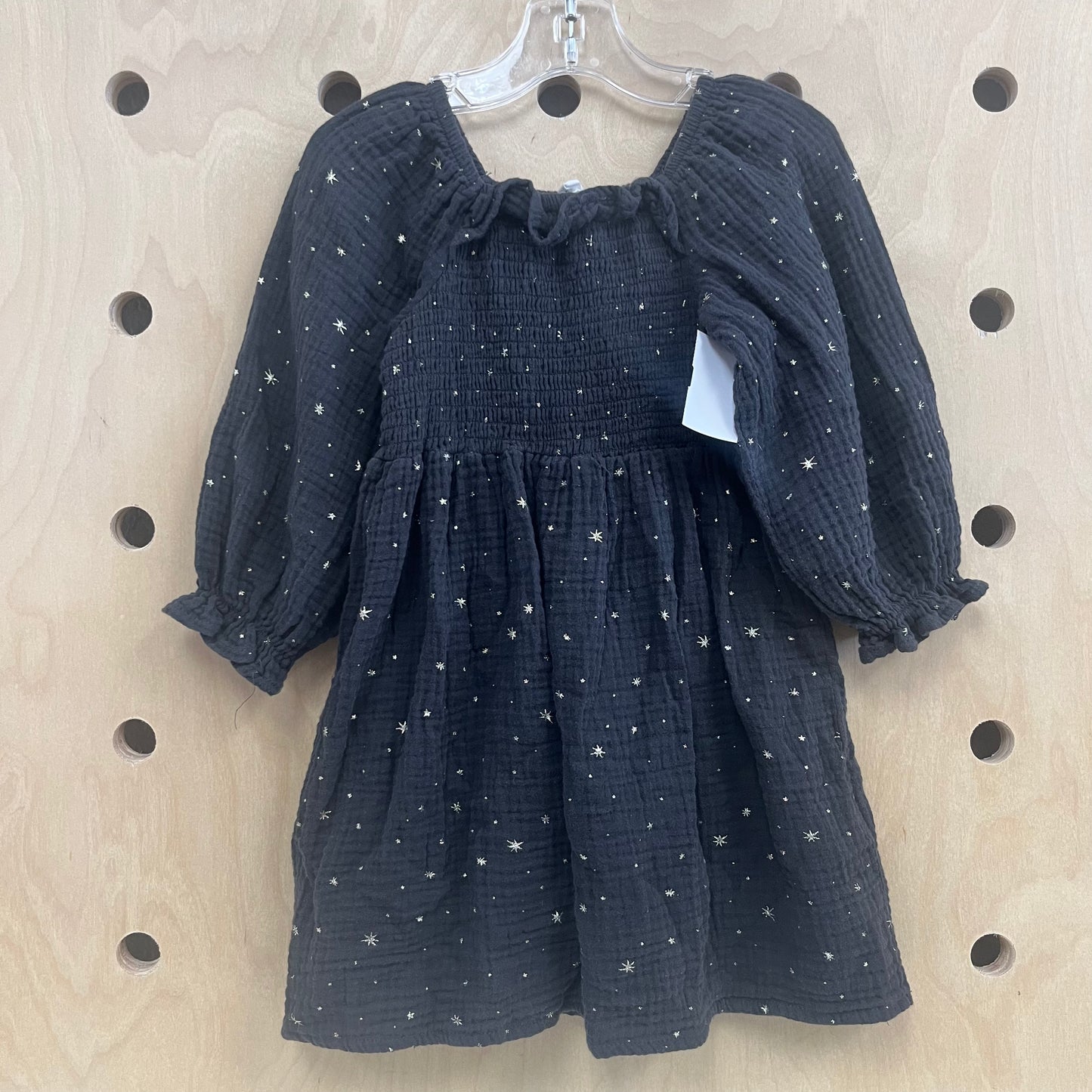 Grey Starburst Muslin Dress