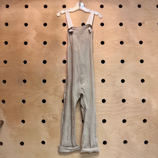 Beige Organic Linen Romper