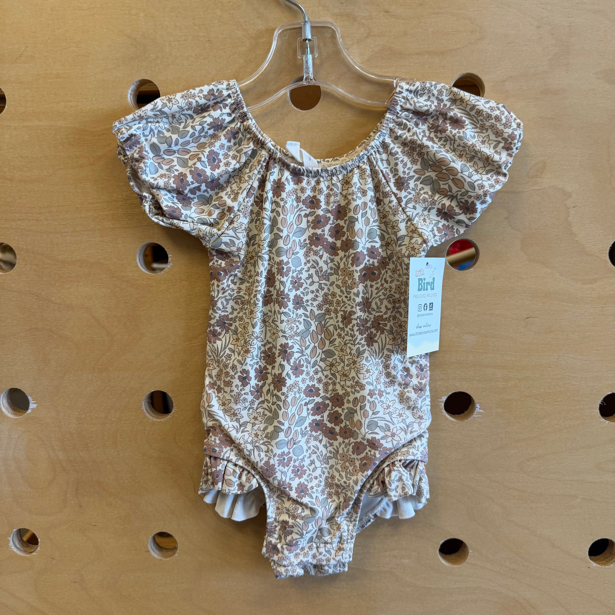 Cream Floral Swimsuit