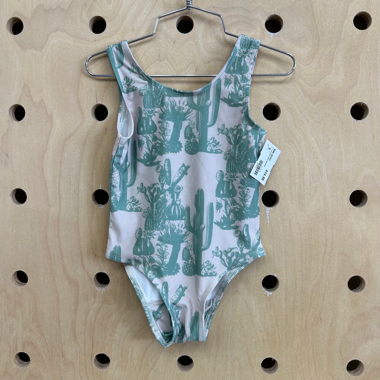 Grey & Green Cactus Swimsuit