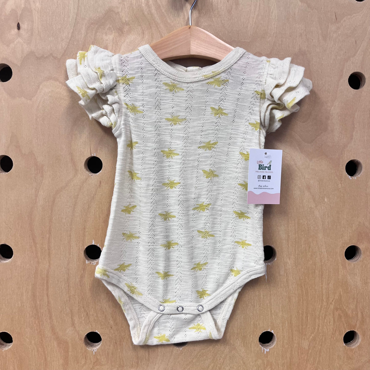 Organic Yellow Bee Pointelle Bodysuit