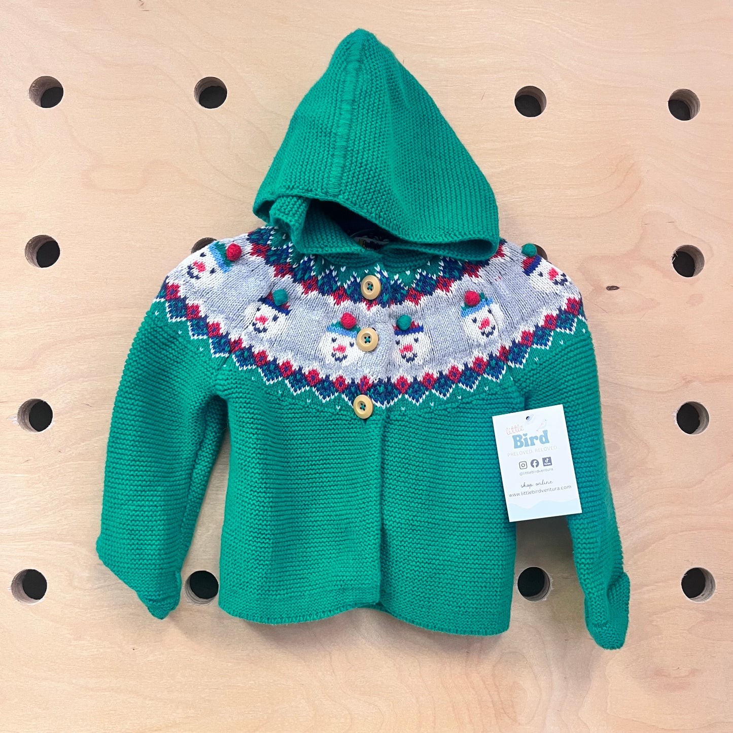 Green Snowman Sweater