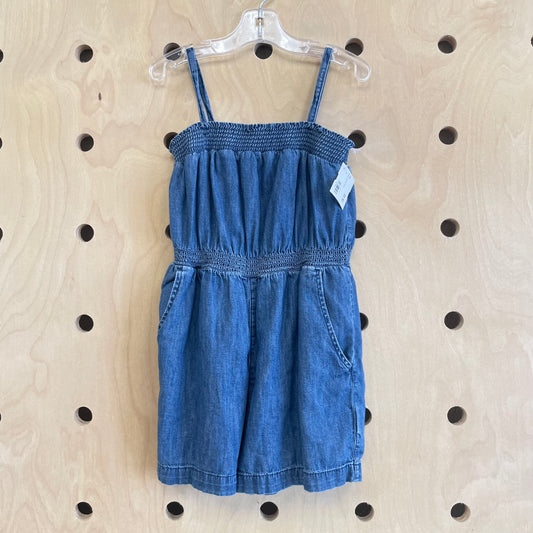 Smocked Chambray Romper