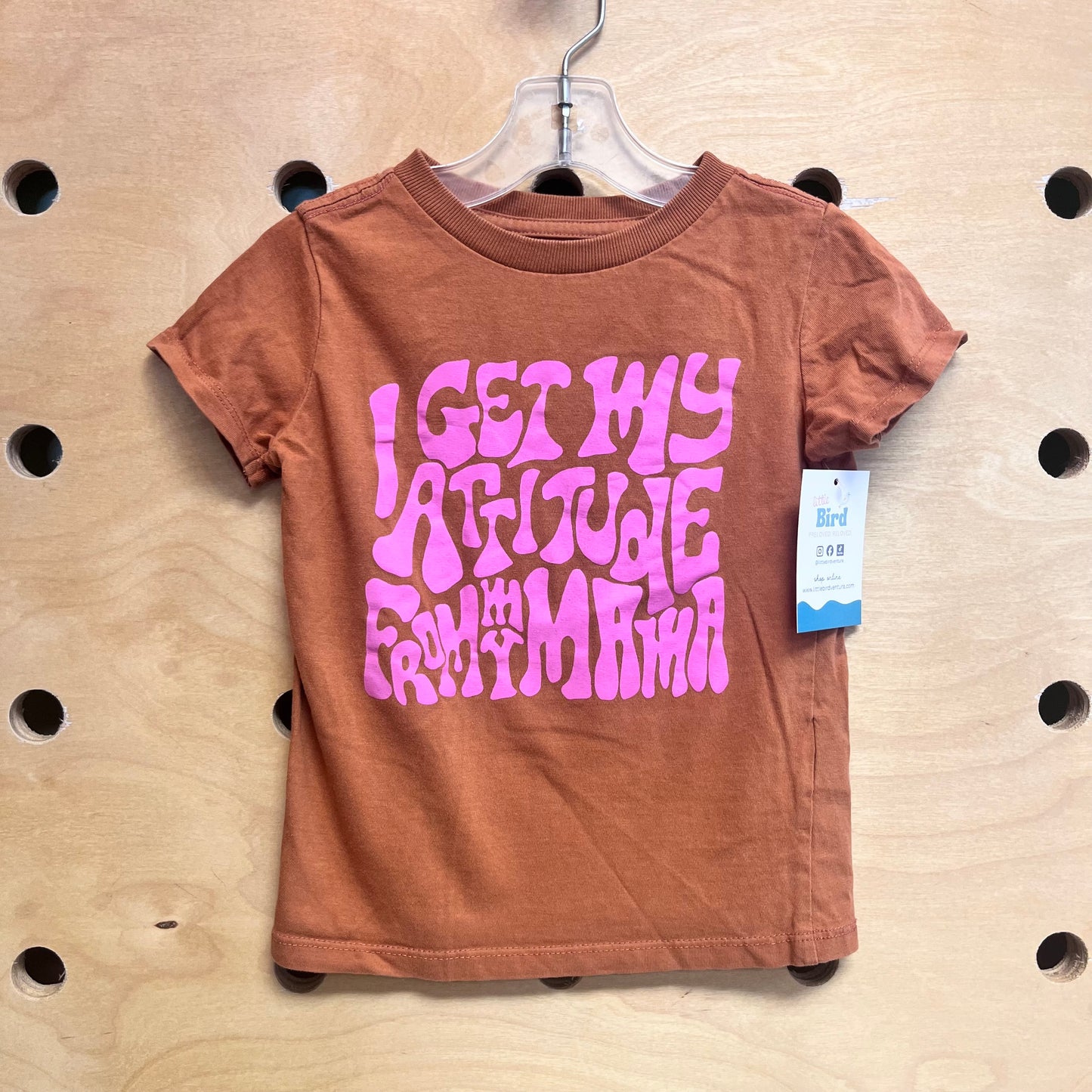Brown 'I Get My Attitude From Mama' Tee