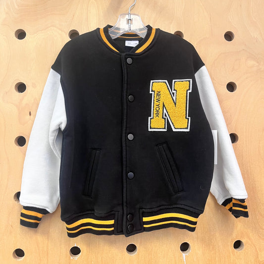 Black/White 'New York' Varsity Jacket