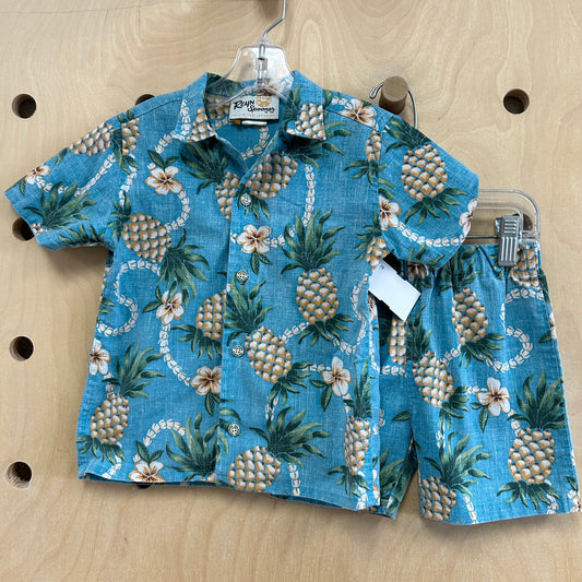 Turquoise Pineapples Outfit