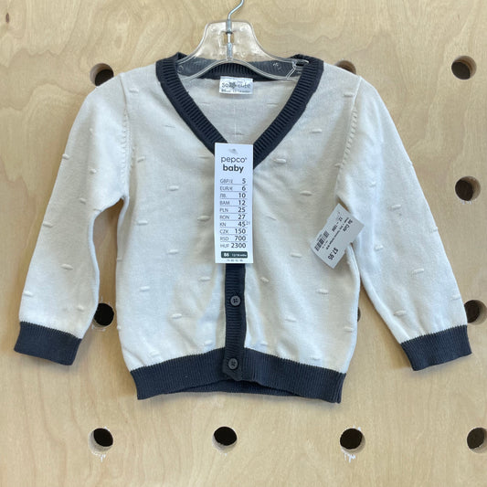 Cream + Grey Textured Cardigan NEW!
