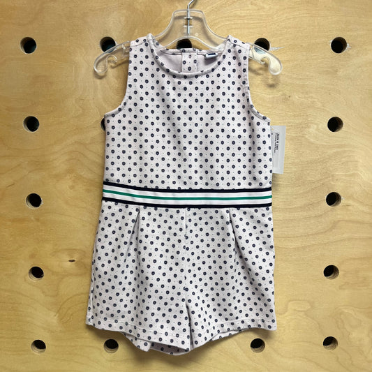 Pink/Navy Floral Romper