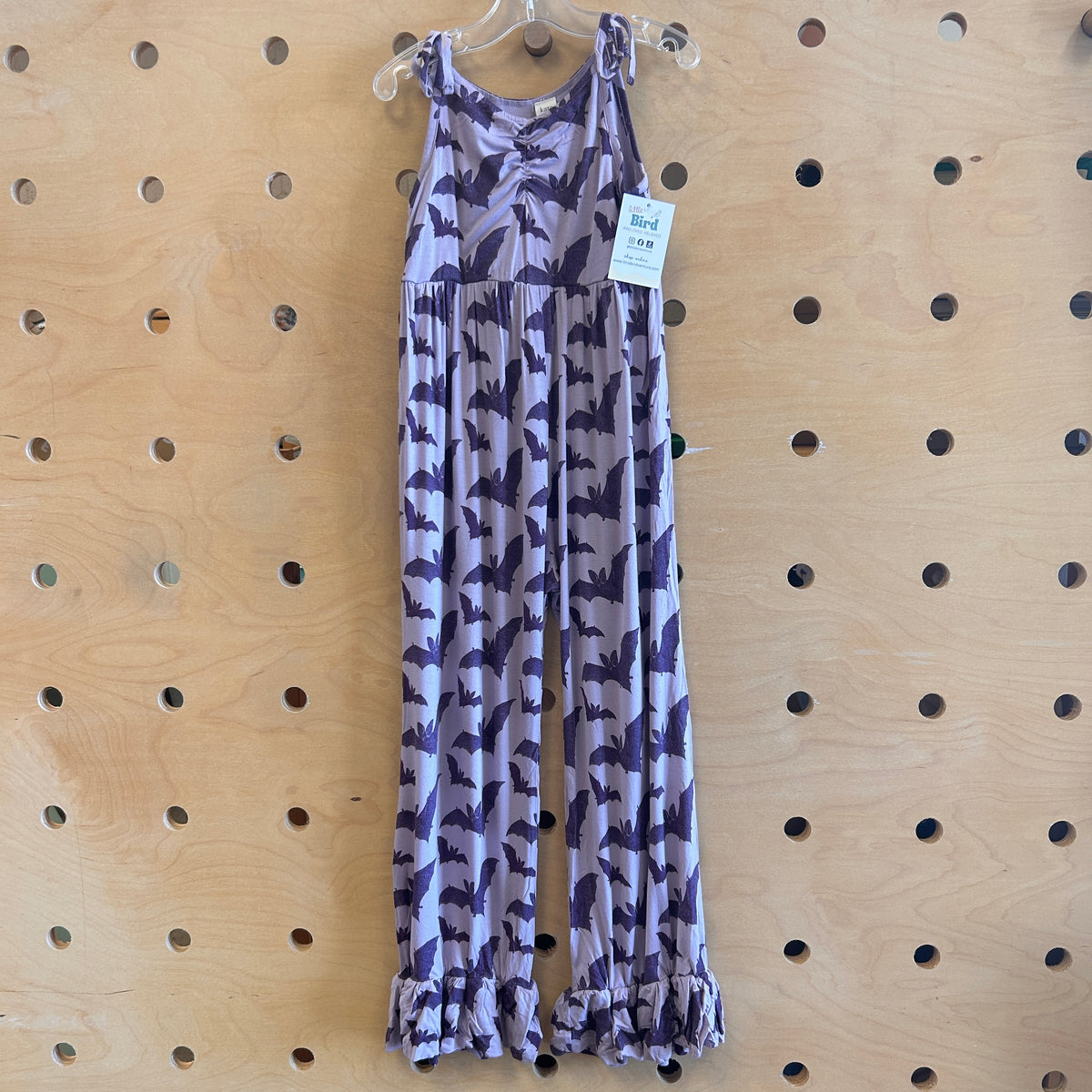 Purple Bats Bamboo Romper