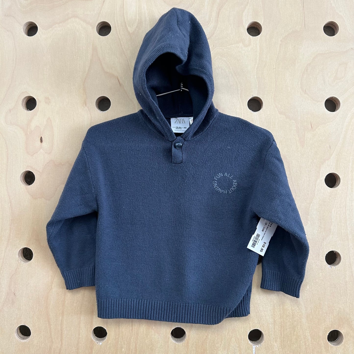 Grey All About Fun Knit Pullover