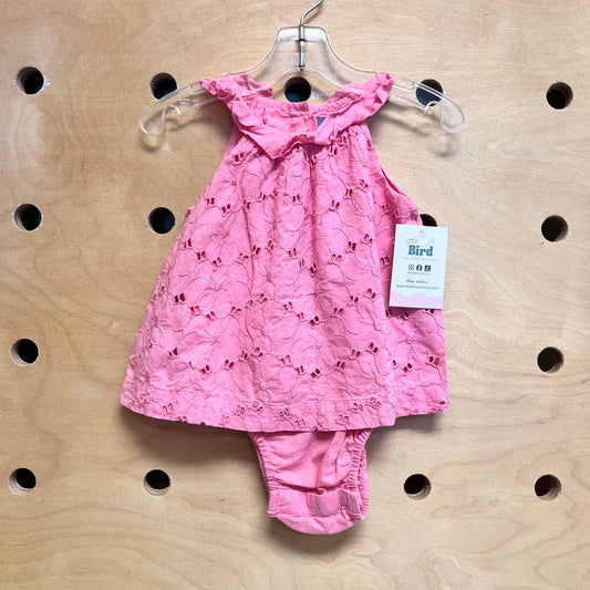 Pink Eyelet Romper