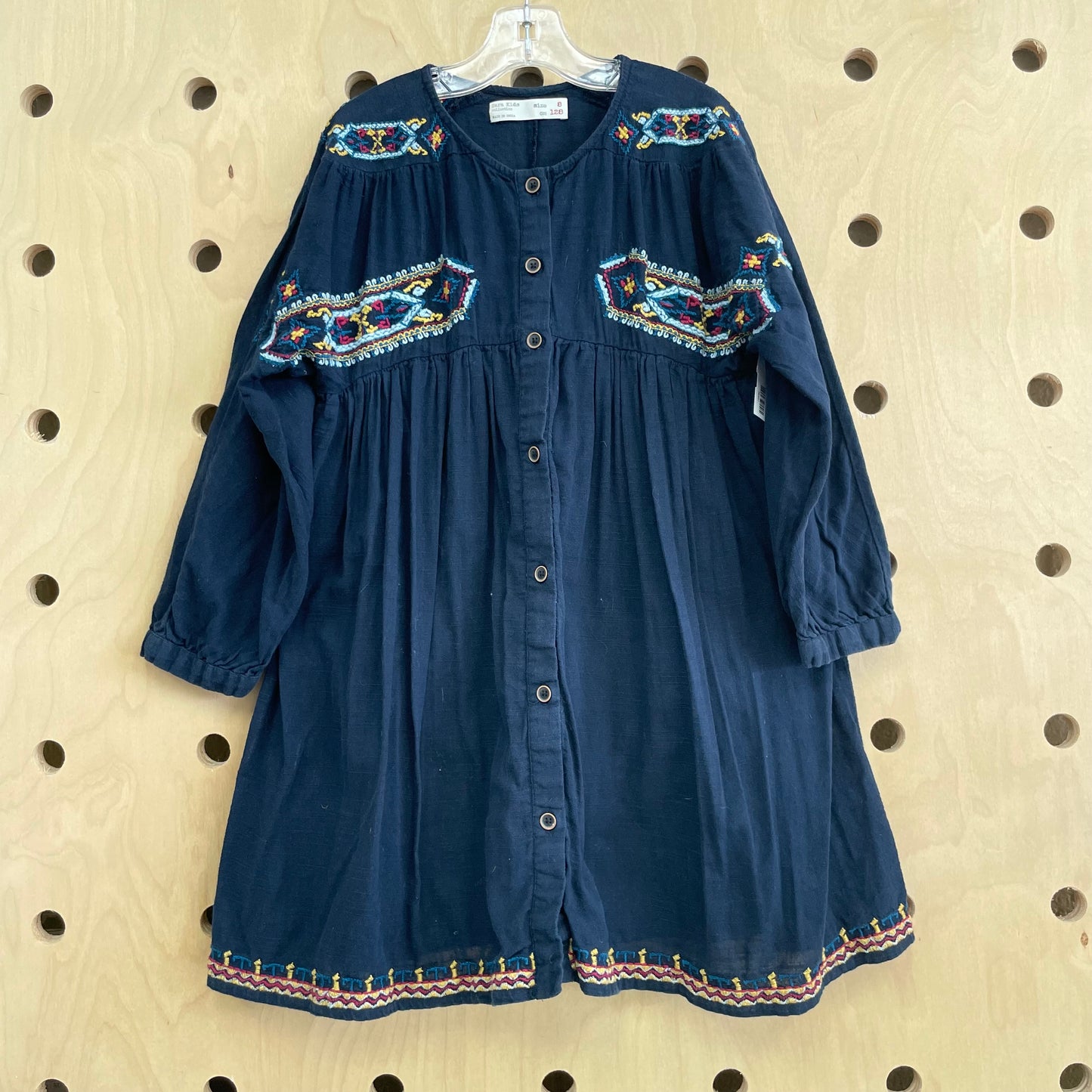 Blue Embroidered Dress