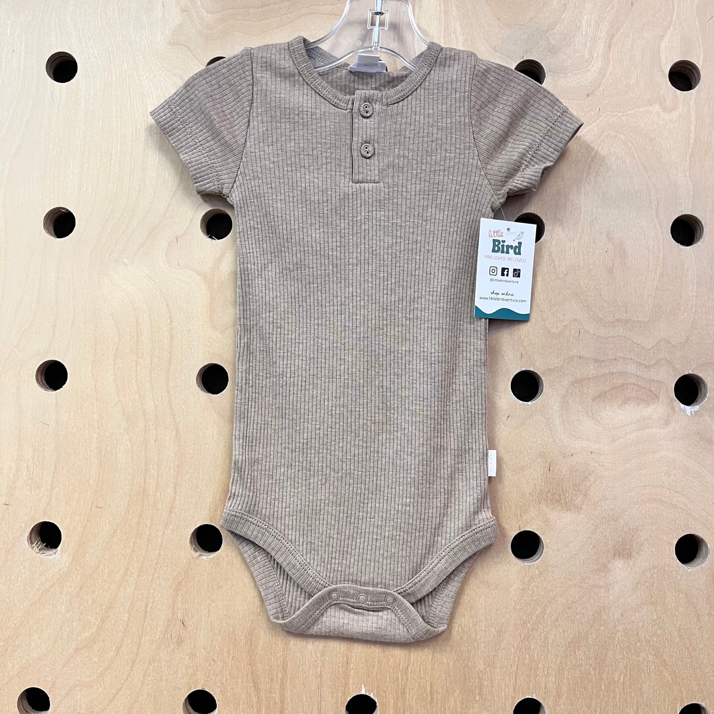 Brown Ribbed Tencel Bodysuit NEW!