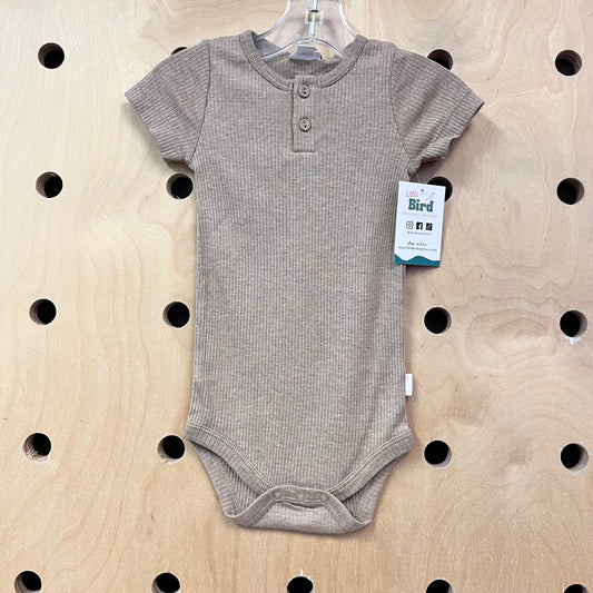 Brown Ribbed Tencel Bodysuit NEW!