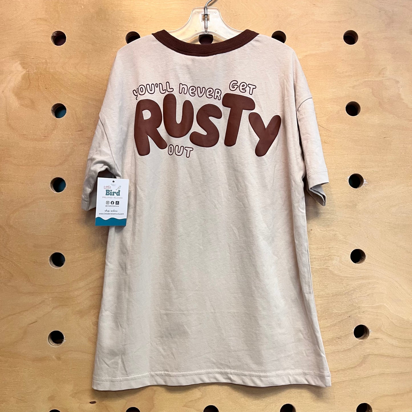 Beige Bluey Ringer Tee NEW!