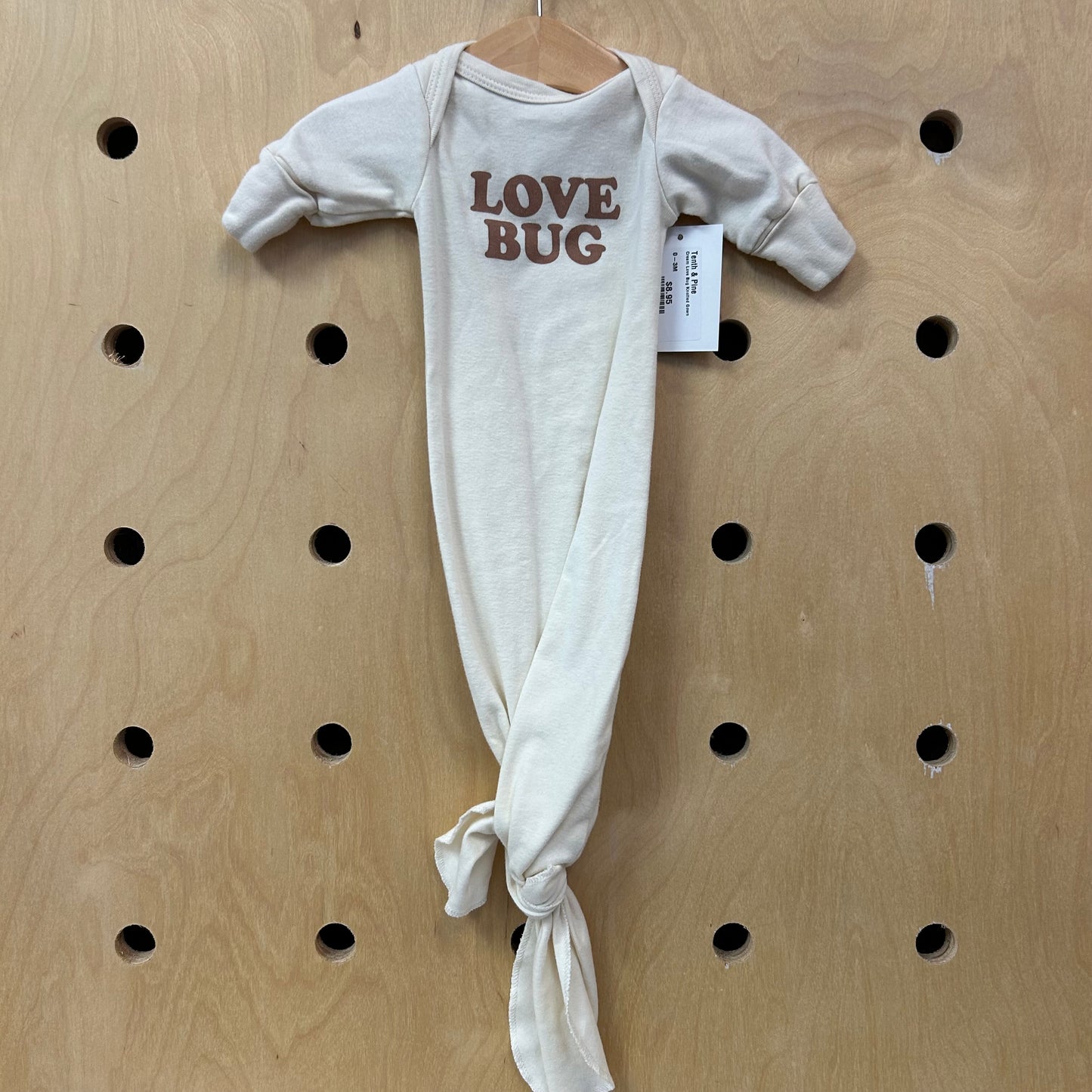 Cream Love Bug Knotted Gown