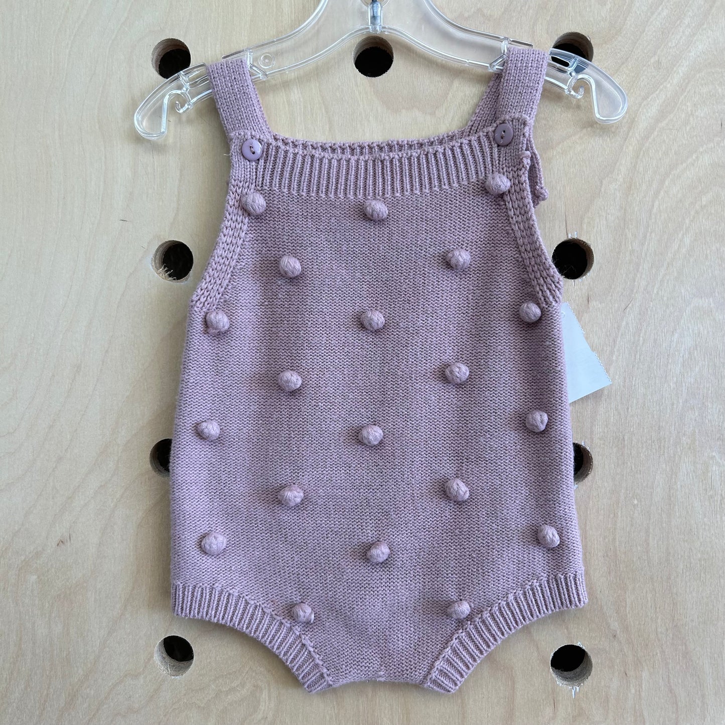 Pink Poms Knit Romper