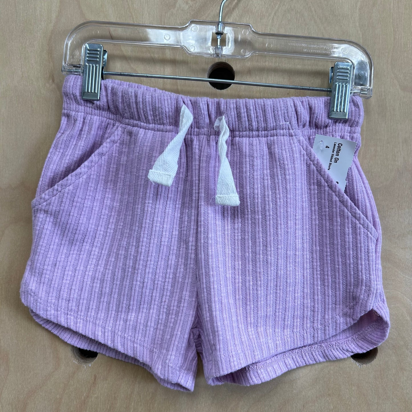 Lavender Ribbed Shorts
