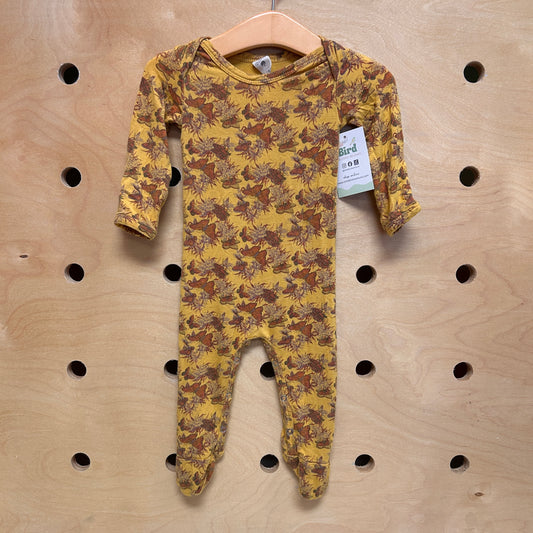 Yellow Bamboo Butterflies Footies
