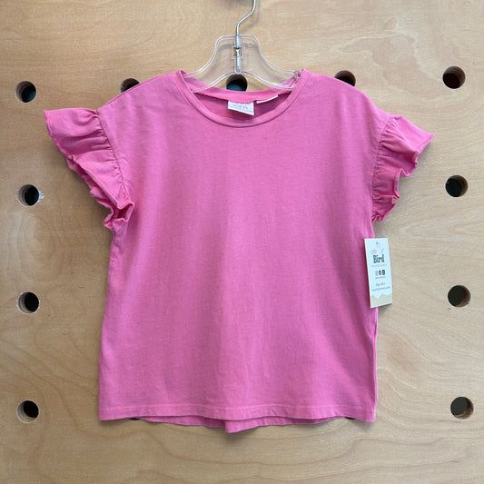 Pink Ruffle Sleeve Top