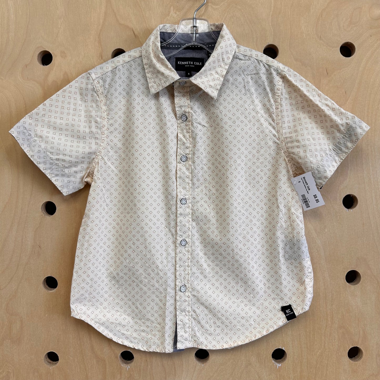 Tan Printed Button Up Shirt