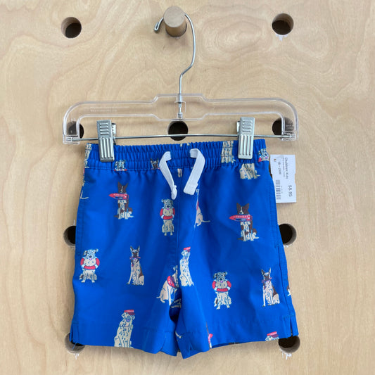 Blue Dog Swim Trunks