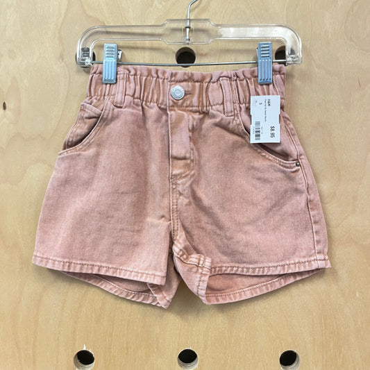 Pink Pull On Denim Shorts