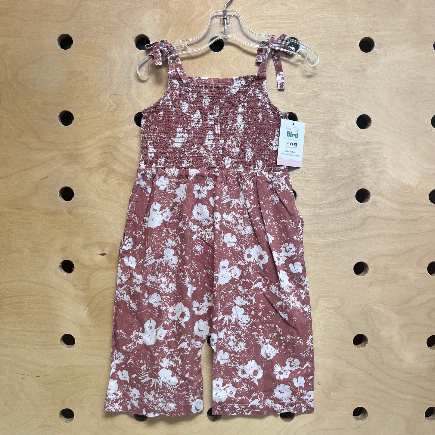 Organic Brick Splatters Smock Romper