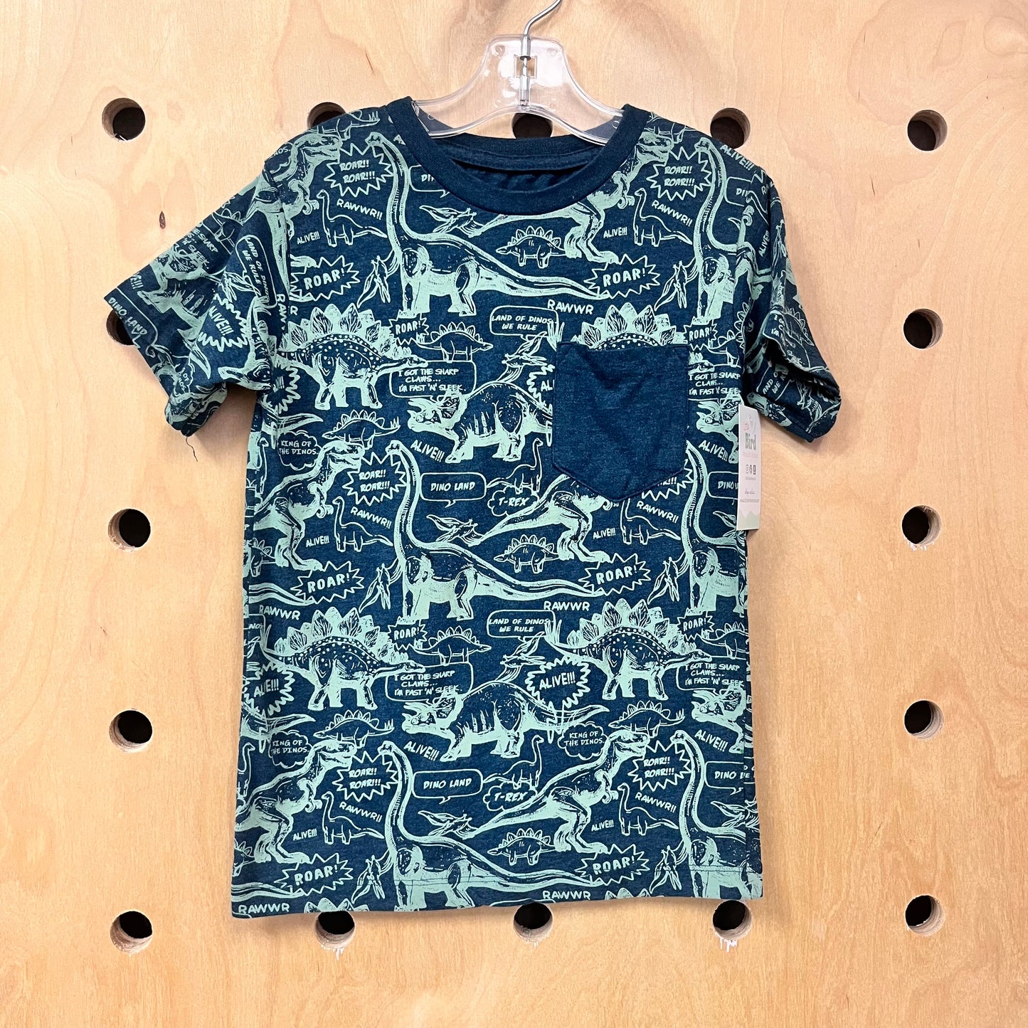Navy/Green Dino Pocket Tee