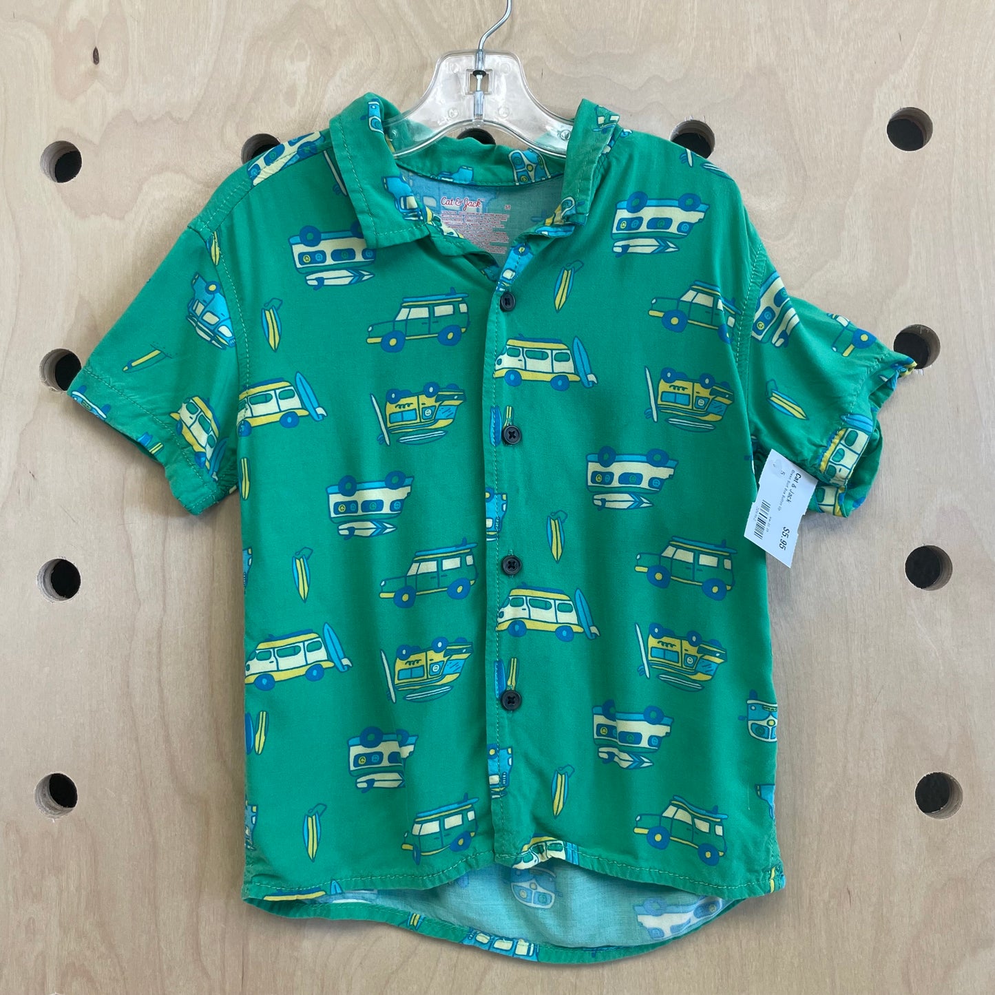 Green Surf Bus Button Up