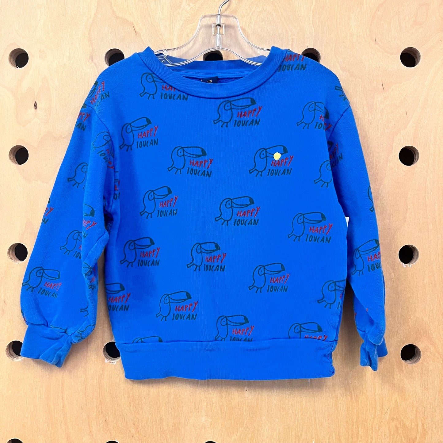 Blue Happy Toucan Organic Creweck