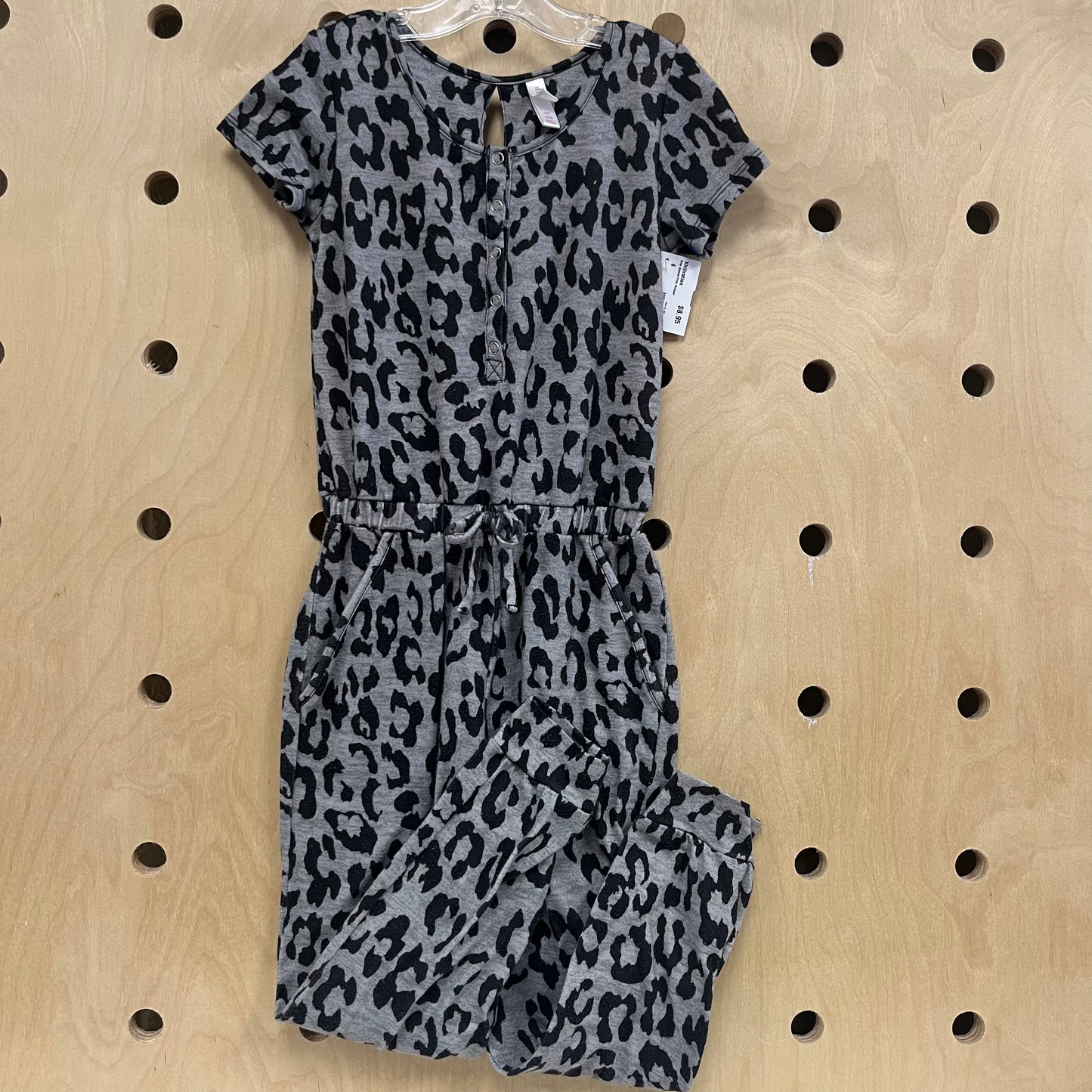 Grey Animal Print Romper