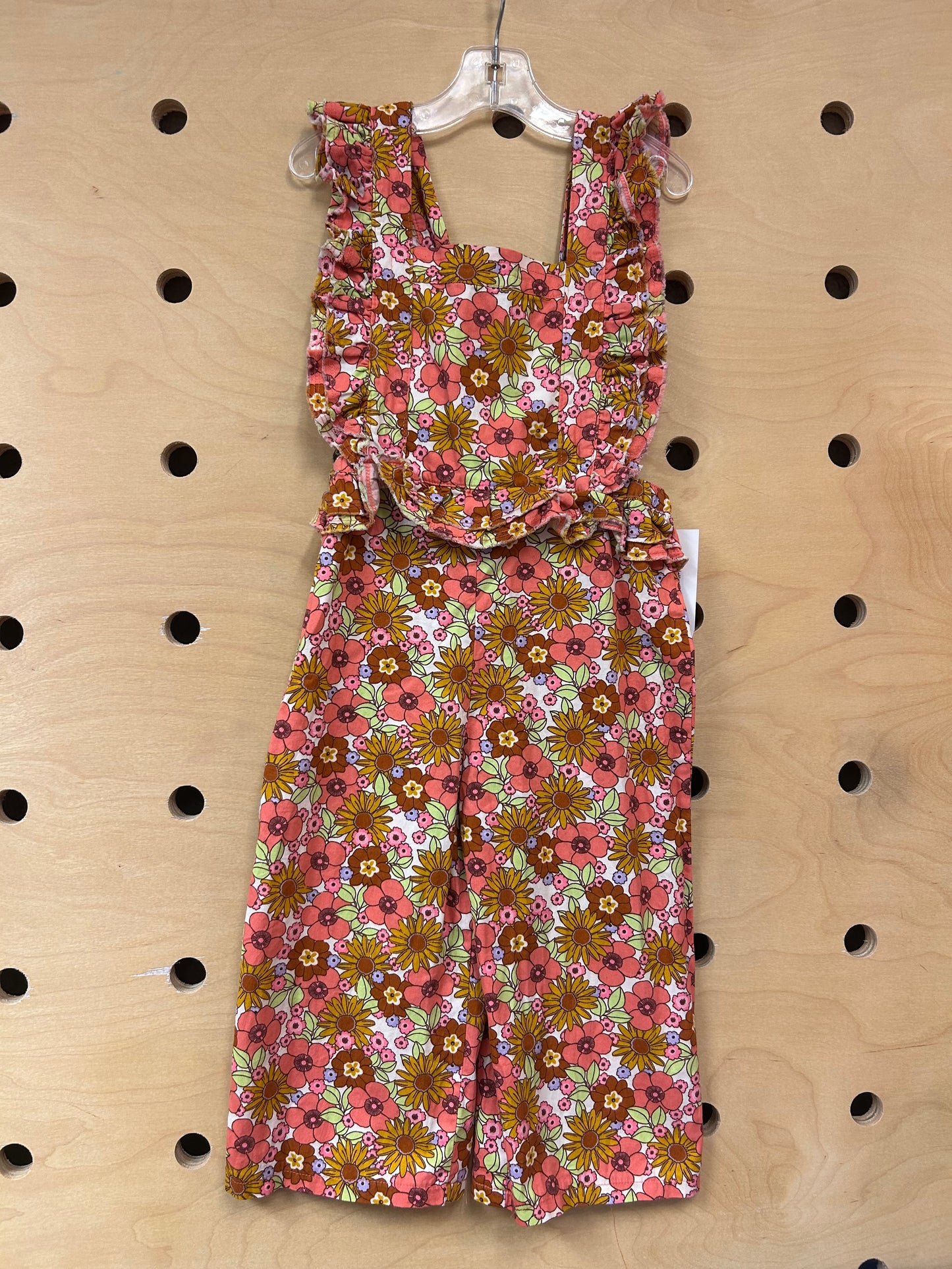 Retro Floral Overalls