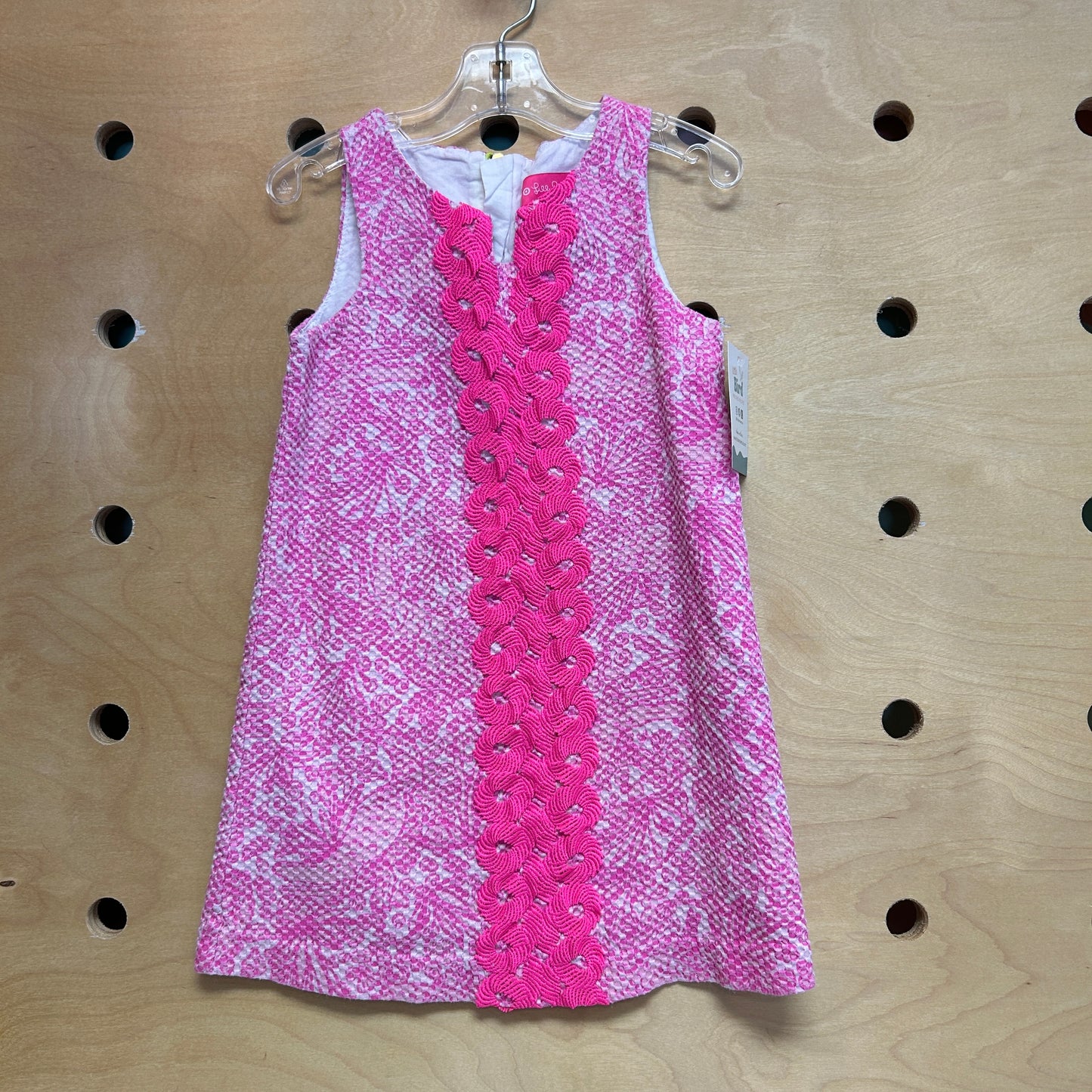 Pink & White Textured Dress