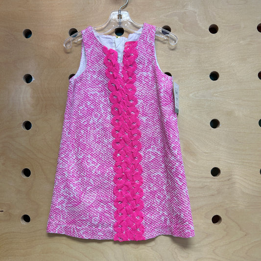 Pink & White Textured Dress